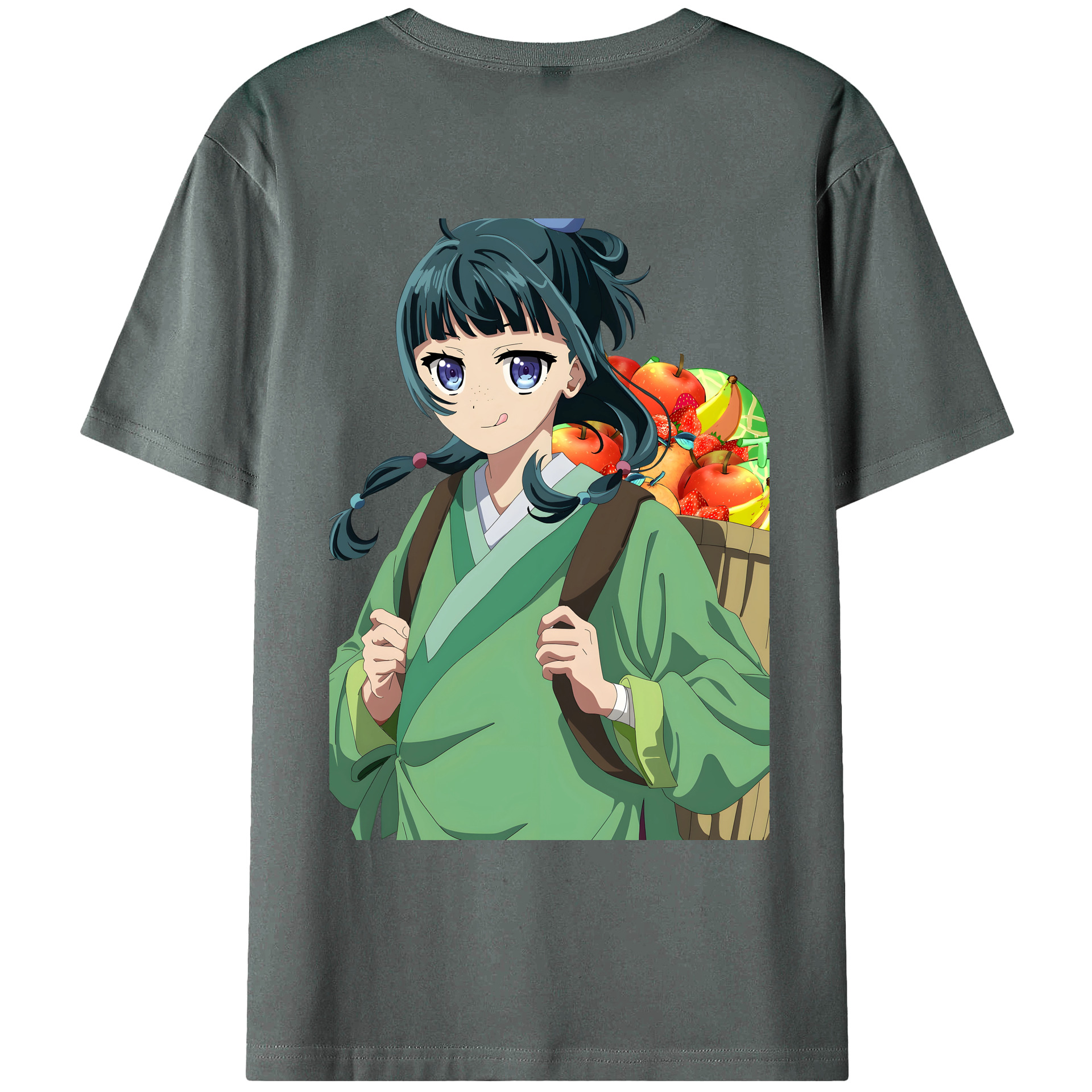 （画像用） 薬屋のひとりごと The Apothecary Diaries 綿100％ メンズ半袖Tシャツ（バックプリント） 通気性